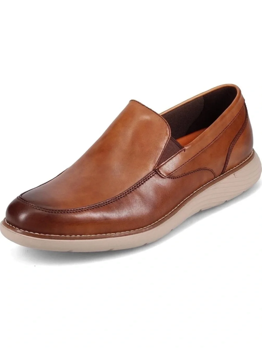 ROCKPORT TruTech CI6145 100125 P21 Garett Venetian Loafer Cognac Sz 9 EUC $120